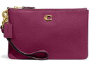 (取寄) コーチ レディース ポリッシュ ペブル レザー スモール リスレット COACH women COACH Polished Pebble Leather Small Wristlet Deep Plum