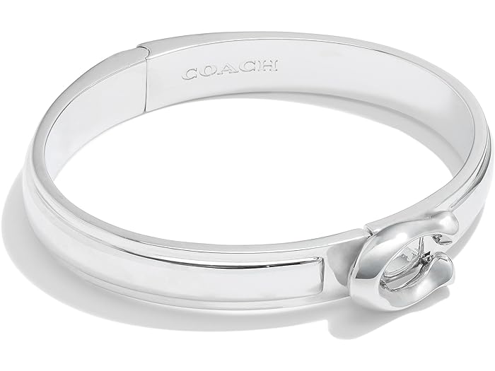 コーチ ブレスレット（レディース） (取寄) コーチ レディース シグニチャー タビー バングル ブレスレット COACH women COACH Signature Tabby Bangle Bracelet Rhodium