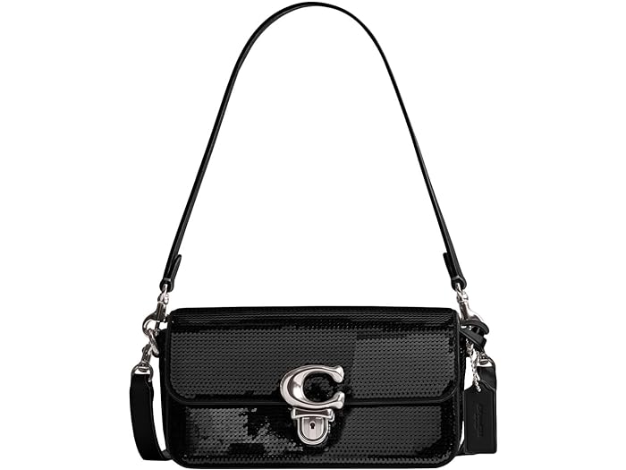 () R[` fB[X V[NC X^WI oPbg obO COACH women COACH Sequin Studio Baguette Bag Black