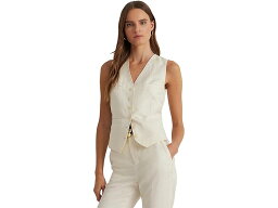 (取寄) ローレン ラルフローレン レディース リネンブレンド ツイル ベスト LAUREN Ralph Lauren women LAUREN Ralph Lauren Linen-Blend Twill Vest Mascarpone Cream