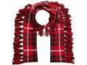 () [ t[ fB[X TCN jbg nbs[ XJ[t LAUREN Ralph Lauren women LAUREN Ralph Lauren Recycled Knitted Happy Scarf Red/Black/Cream