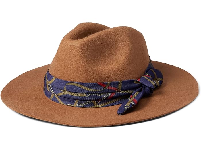 () [ t[ fB[X E[ tFh EBY t@ubN ^C oh Ralph Lauren Wool Fedora with Fabric Tie Band Camel