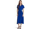 () [ t[ fB[X xebh N[v hX LAUREN Ralph Lauren women LAUREN Ralph Lauren Belted Crepe Dress Blue Saturn