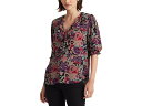 () [ t[ fB[X t[ N[v uEU LAUREN Ralph Lauren women LAUREN Ralph Lauren Floral Crepe Blouse Black Multi