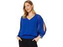 () BXJ[g fB[X V-lbN XbN EFXg uEU EBY V[O Vince Camuto women Vince Camuto V-Neck Smocked Waist Blouse with Shirring Opulent Blue