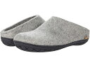 (取寄) グレーラップ ウール スリッポン ラバー アウトソール Glerups Wool Slip-On Rubber Outsole Grey/Black Rubber
