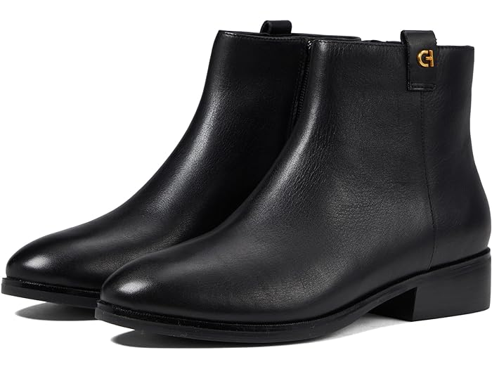 (取寄) コールハーン レディース ライ ブーティ Cole Haan women Cole Haan Leigh Bootie Black Leather