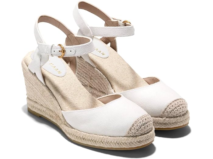 コールハーン (取寄) コールハーン レディース クラウドフィール エスパドリーユ ウェッジ 80 ウム リ Cole Haan women Cole Haan Cloudfeel Espadrille Wedge 80 mm II White Linen/Natural Jute