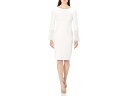 () JoNC fB[X EBY \bh VB[X EBY VtH x X[u hX Calvin Klein women Calvin Klein Women's Solid Sheath with Chiffon Bell Sleeves Dress Cream 3