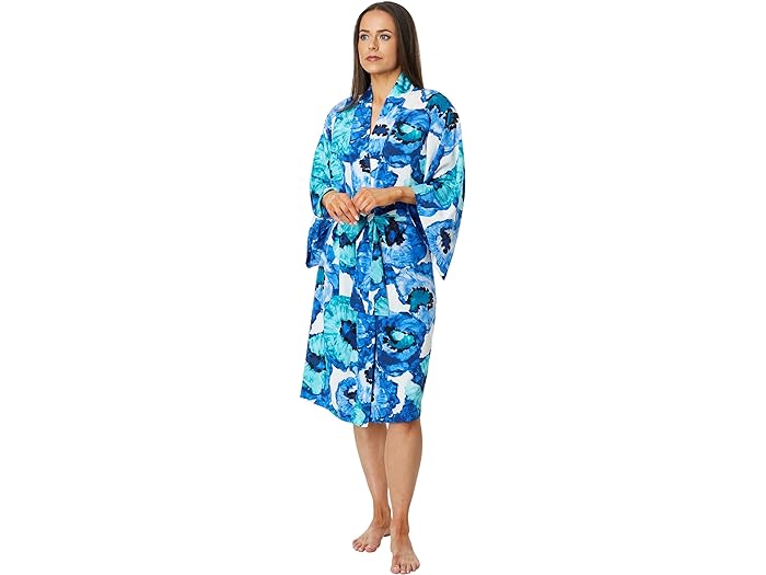 (取寄) ナトリ レディース ポッピー サテン ローブ Natori women Natori Poppy Satin Robe Blue Combo