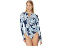 () [ sbc@[ fB[X fB[ bVK[h  s[X Lilly Pulitzer women Lilly Pulitzer Randee Rashguard One Piece Low Tide Navy Bouquet All Day