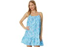 () [ sbc@[ fB[X WFC_ l hX Lilly Pulitzer women Lilly Pulitzer Jaydan Linen Dress Amalfi Blue By The Seashore