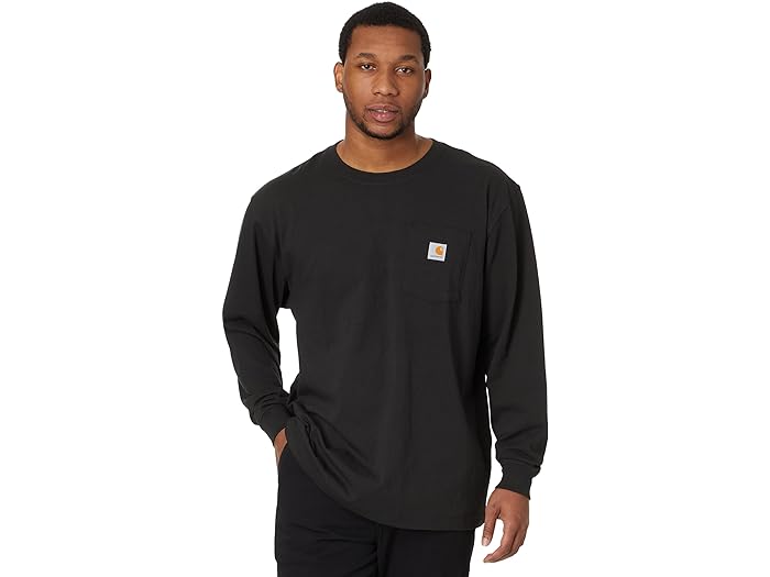 (取寄) カーハート メンズ ワークウェア ポケット L/S ティー Carhartt men Workwear Pocket L/S Tee Black