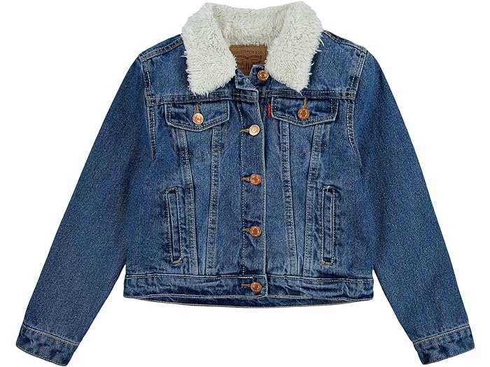 (取寄) リーバイス キッズ ガールズ シェルパ ライン デニム トラッカー ジャケット (ビッグ キッズ) Levi's Kids girls Levi's Kids Sherpa Lined Denim Trucker Jacket (Big Kids) Bristol