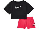 (取寄) ナイキ キッズ ガールズ デイジー T-シャツ アンド ショーツ セット (トドラー/リトル キッズ) Nike Kids girls Nike Kids Daisy T-Shirt and Shorts Set (Toddler/Little Kids) Rush Pink