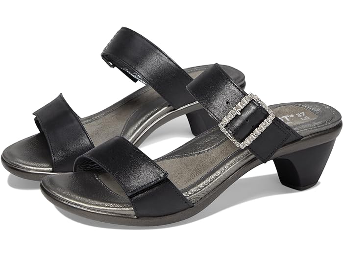 () ʥ ǥ ꡼ Naot women Recent Shiny Black Leather