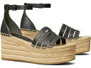 () g[o[` fB[X 80 E AClX P[W EFbW GXph[ Tory Burch women Tory Burch 80 mm Ines Cage Wedge Espadrille Perfect Black