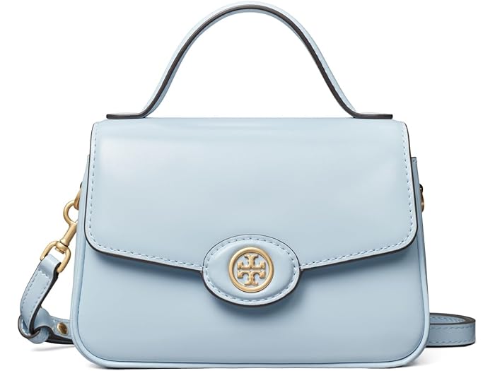 (取寄) トリーバーチ レディース ロビンソン スパッツォラート スモール トップ ハンドル バッグ Tory Burch women Tory Burch Robinson Spazzolato Small Top-Handle Bag Pale Lapis