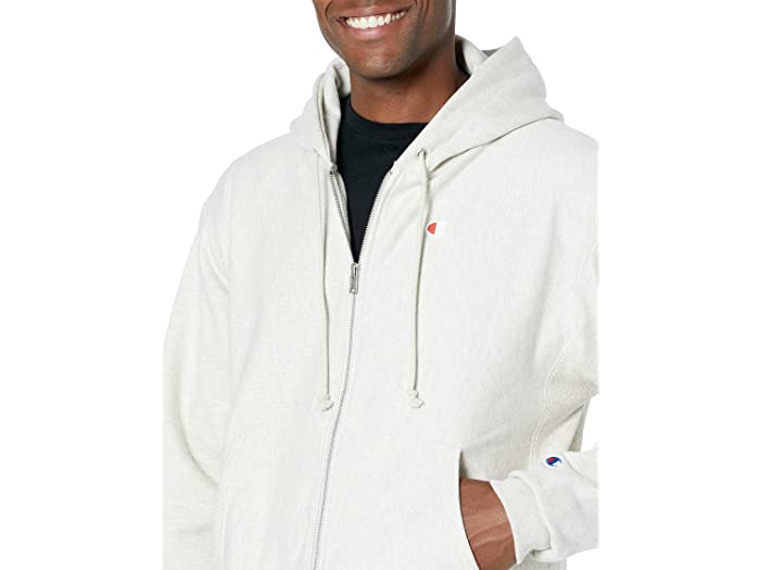 (取寄) チャンピオン ライフ メンズ リバース ウィーブ フル ジップ フーディ - スモール シー Champion LIFE men Reverse Weave Full Zip Hoodie - Small C Oatmeal Heather