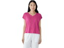 () AC[ tBbV[ fB[X V lbN XNGA eB[ Eileen Fisher women Eileen Fisher V Neck Square Tee Geranium