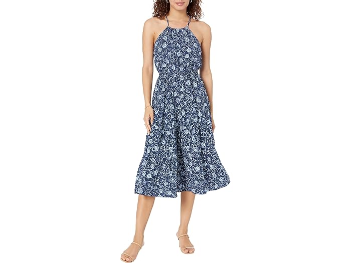 () ChEF fB[X u z^[ hX - eNX`[ GRF Madewell women Madewell Brynn Halter Dress - Textured Ecovero Classic Indigo