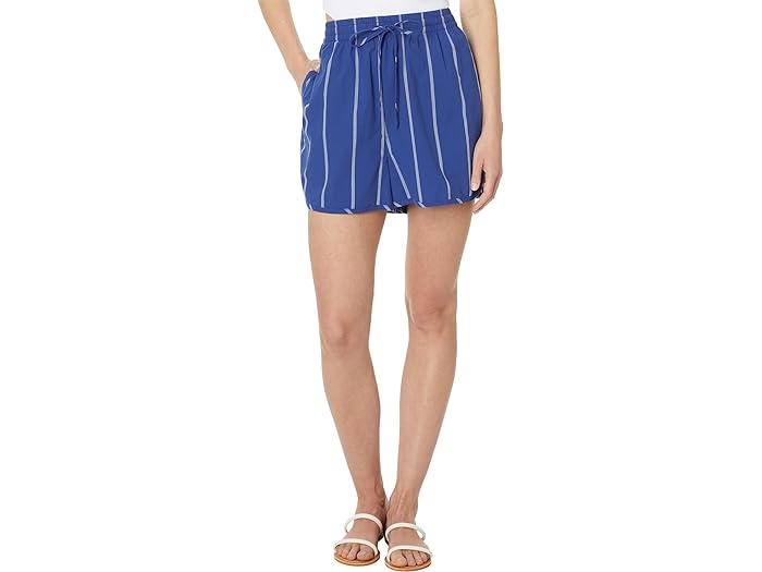 (取寄) メイドウェル レディース クリンクル コットン ショーツ Madewell women Madewell Crinkle Cotton Dolphin-Hem Shorts Blue