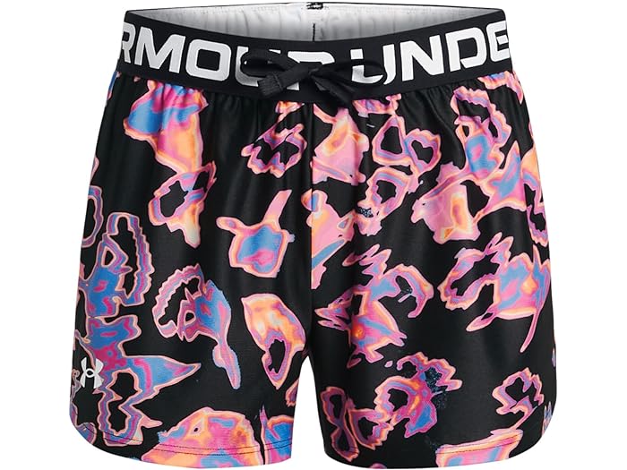 (取寄) アンダーアーマー キッズ ガールズ プレイ アップ プリンテッド ショーツ (ビッグ キッズ) Under Armour Kids girls Under Armour Kids Play Up Printed Shorts (Big Kids) Black/Viral Blue/White