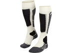 (取寄) ファルケ レディース SK2 ウール インターミディエイト ニー ハイ スキーイング ソックス 1-ペア Falke women Falke SK2 Wool Intermediate Knee High Skiing Socks 1-Pair Off-White