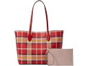 () PCgXy[h fB[X u[J[ ~[WA vCh vebh PVC [W g[g Kate Spade New York women Kate Spade New York Bleecker Museum Plaid Printed PVC Large Tote Engine Red Multi