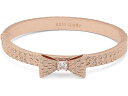 ケイトスペード ブレスレット (取寄) ケイトスペード レディース ヒンジド バングル Kate Spade New York women Kate Spade New York Hinged Bangle Clear/Rose Gold