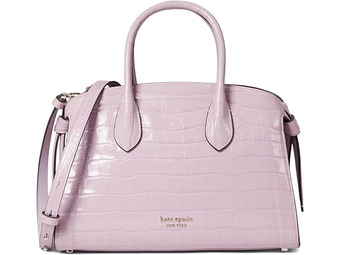 () PCgXy[h fB[X mbg NR G{X U[ ~fBA Wbv gbv Tb`F Kate Spade New York women Kate Spade New York Knott Croc Embossed Leather Medium Zip Top Satchel Violet Mist