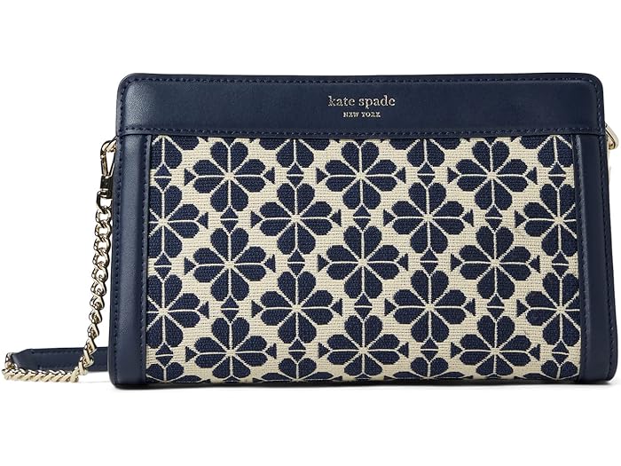 (取寄) ケイトスペード レディース スペード フラワー ジャカード ミディアム クロスボディ Kate Spade New York women Kate Spade New York Spade Flower Jacquard Medium Crossbody Blue Multicolor