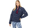 () B[h@CY fB[X u[N XgCv VFp X[p[VFbv Vineyard Vines women Vineyard Vines Break Stripe Sherpa Supershep Navy Stripe