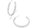 () PhXRbg fB[X W_ t[v COX Kendra Scott women Kendra Scott Jada Hoop Earrings Silver White Crystal