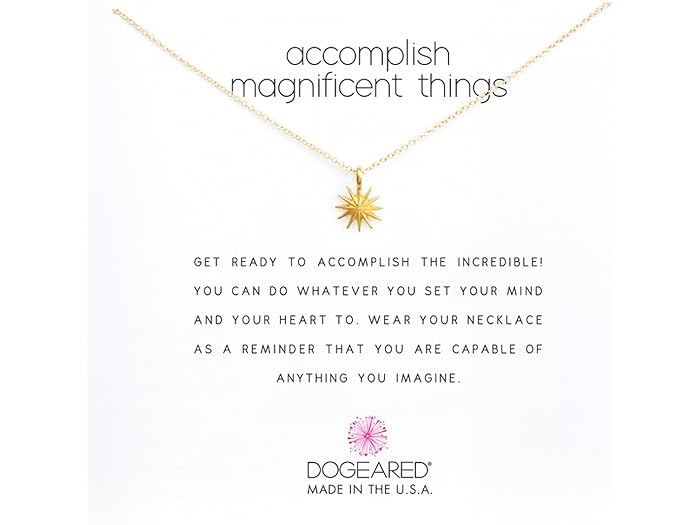 ドギャード (取寄) ドギャード レディース アコンプリシュ マグニフィセント シングス ネックレス 16 Dogeared women Dogeared Accomplish Magnificent Things Necklace 16" Gold