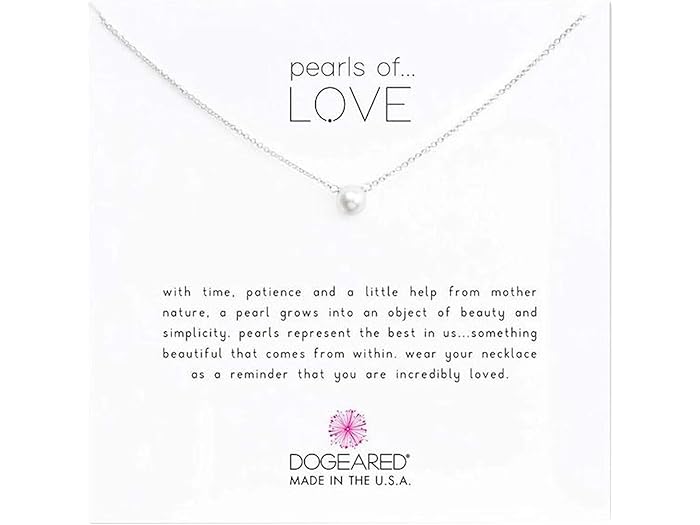 ドギャード (取寄) ドギャード レディース パール オブ ラブ スモール ホワイト パール ネックレス Dogeared women Dogeared Pearls of Love Small White Pearl Necklace Silver