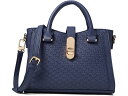 (取寄) アンクライン レディース ミニ エンボス ロゴ サッチェル ウィズ ターン ロック Anne Klein women Anne Klein Mini Embossed Logo Satchel With Turn Lock Midnight