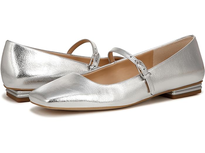 (取寄) フランコ サルト レディース ティンズリー メアリー ジーン フラッツ Franco Sarto women Franco Sarto Tinsley Mary Jane Flats Silver Metallic