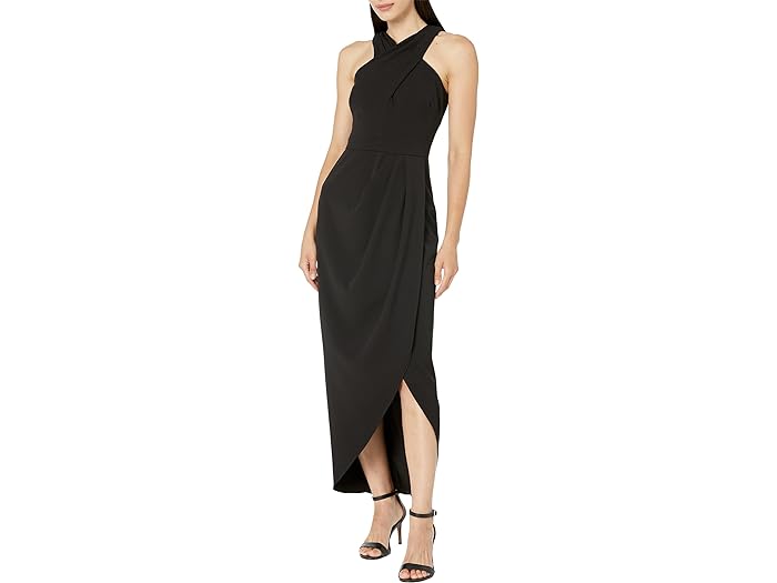 () GXPCv fB[X XL[o N[v z^[ bv XSCAPE women XSCAPE Scuba Crepe Halter Wrap Black