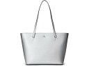 (取寄) ローレン ラルフローレン レディース クロスハッチ レザー ミディアム カーリー トート LAUREN Ralph Lauren women LAUREN Ralph Lauren Crosshatch Leather Medium Karly Tote Polished Silver