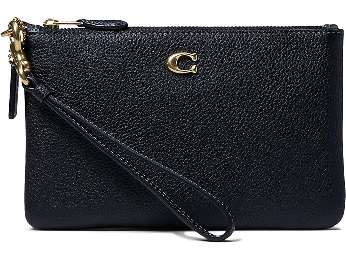 (取寄) コーチ レディース ポリッシュ ペブル スモール リスレット COACH women COACH Polished Pebble Small Wristlet Black