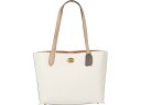 (取寄) コーチ レディース カラーブロック レザー ウィロー トート COACH women COACH Color-Block Leather Willow Tote Chalk Multi