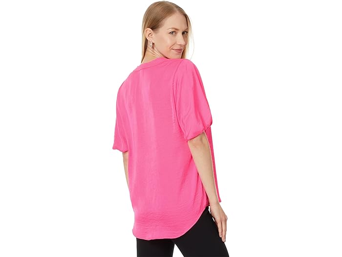 (取寄) ヴィンスカムート レディース 1/4 パフ スリーブ ブラウザ Vince Camuto women Vince Camuto 1/4 Puff Sleeve Blouse Hot Pink 2