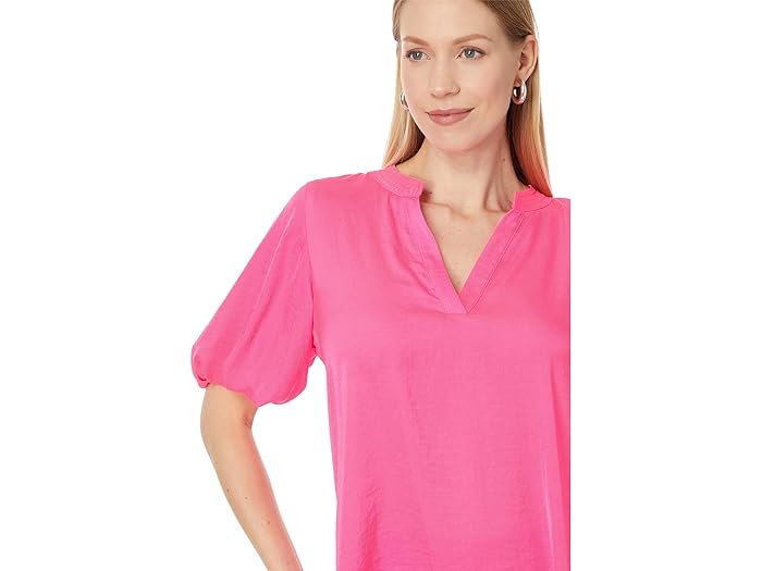 (取寄) ヴィンスカムート レディース 1/4 パフ スリーブ ブラウザ Vince Camuto women Vince Camuto 1/4 Puff Sleeve Blouse Hot Pink 3