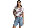 () ChEF fB[X \tgtF[h Rbg {NV[-Nbv eB[ C XgCv Madewell women Madewell Softfade Cotton Boxy-Crop Tee in Stripe Antique Purple