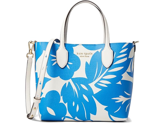 () PCgXy[h fB[X u[J[ gsJ tH[[W vebh PVC ~fBA NX{fB g[g Kate Spade New York women Kate Spade New York Bleecker Tropical Foliage Printed PVC Medium Crossbody Tote Riverside Blue Multi