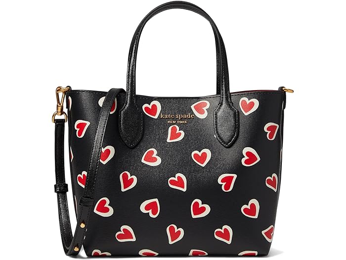 () PCgXy[h fB[X u[J[ XeV n[c vebh PVC ~fBA NX{fB g[g Kate Spade New York women Kate Spade New York Bleecker Stencil Hearts Printed PVC Medium Crossbody Tote Black Multi