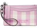 () PCgXy[h fB[X K MK tB[h vebh J[h P[X Xbg Kate Spade New York women Kate Spade New York Morgan Gingham Field Printed Pvccoin Card Case Wristlet Berry Cream Multi