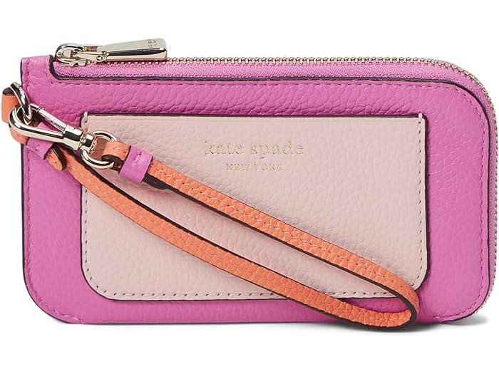 () PCgXy[h fB[X A@ J[ubN yuh U[ RC J[h P[X Xbg Kate Spade New York women Kate Spade New York Ava Colorblocked Pebbled Leather Coin Card Case Wristlet Echinacea Flower Multi