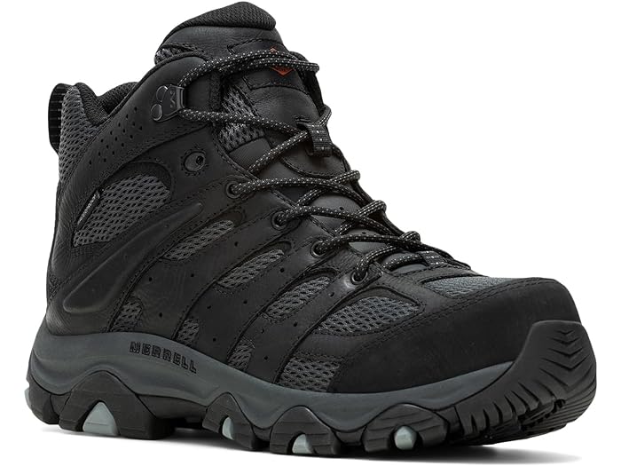 ()    ⥢ Сƥå 2 ߥå ץ롼 ܥ եС Merrell Work men Merrell Work Moab Vertex 2 Mid Waterproof Carbon Fiber Black/Granite